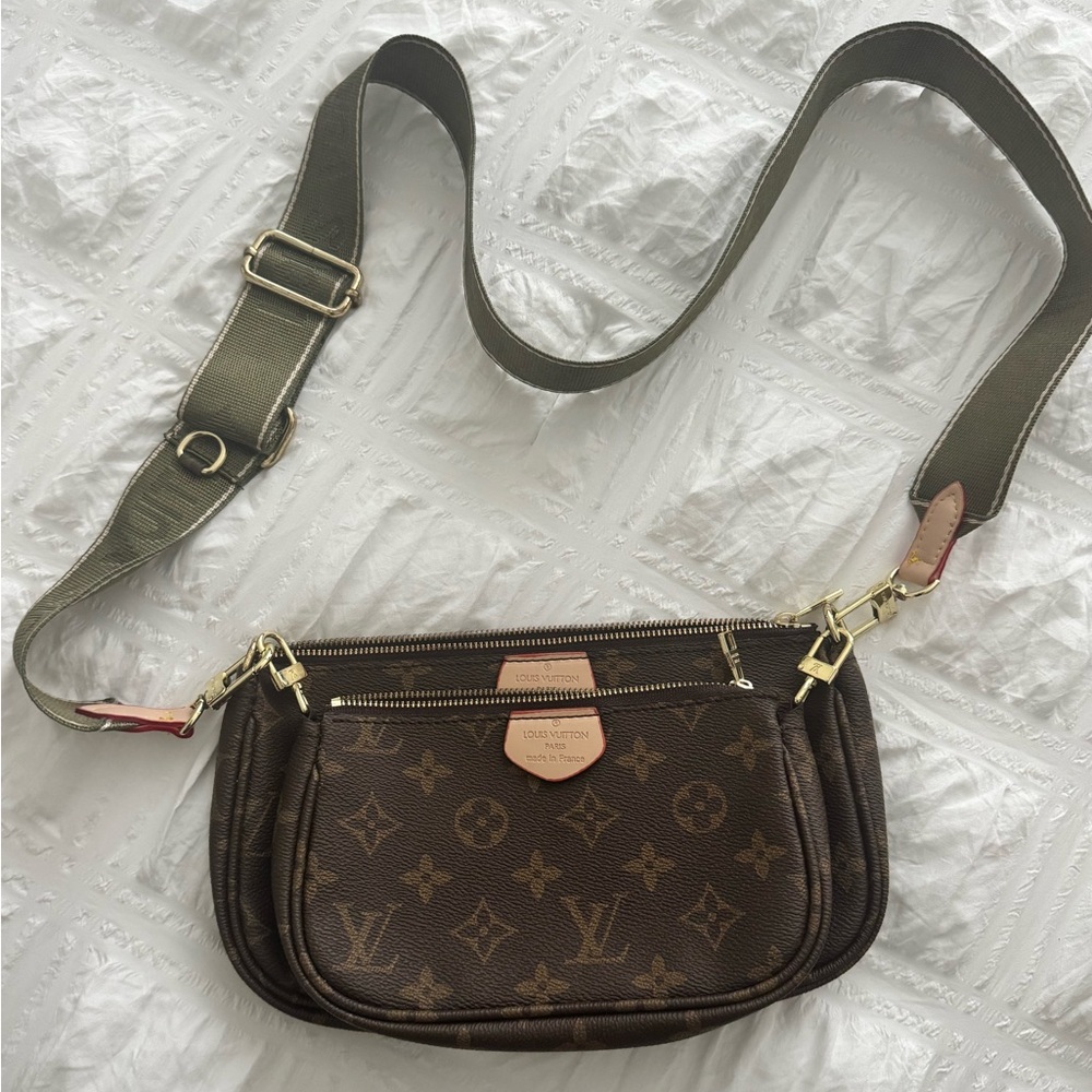 Inspired Monogram Brown Crossbody Bag